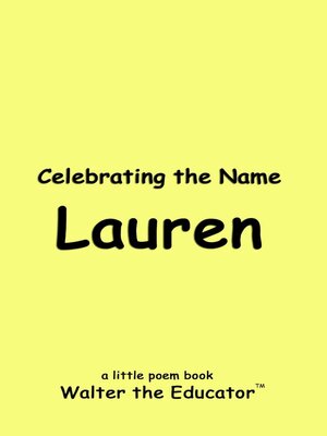 cover image of Celebrating the Name Lauren